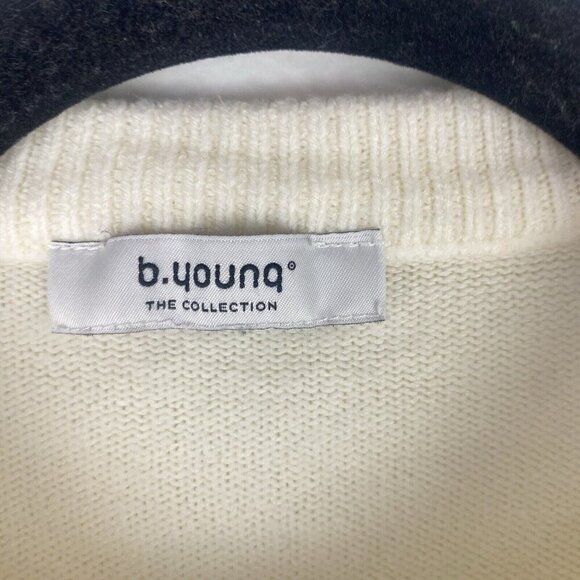 B Young Women's Pullover Sweater Bymalea Crewneck Jumper Size S ? Puff Sleeve - Picture 2 of 8